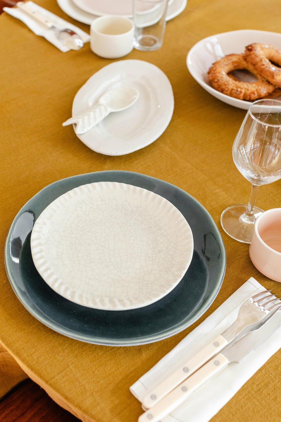 Assiette Dashi quartz craquelé jars ceramiste Jars Ceramiste