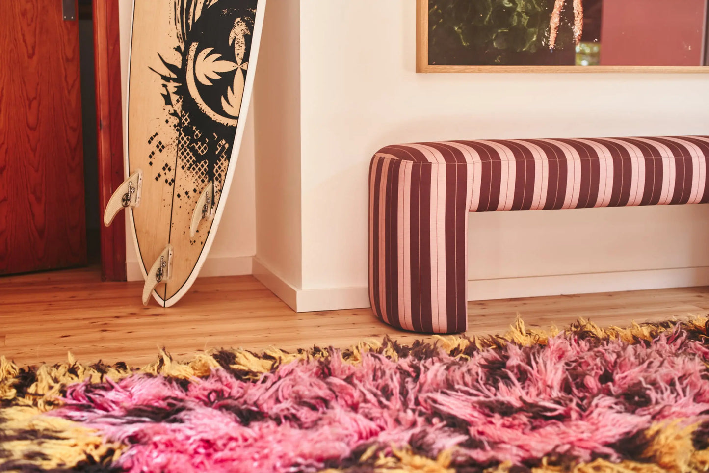 Banc rayé Lobby - Amsterdam Déco