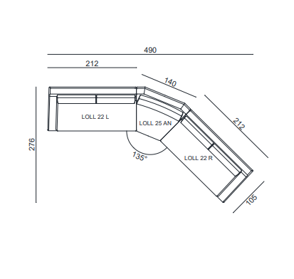 Canapé Gervasoni Loll modular N° 10 Gervasoni Gervasoni