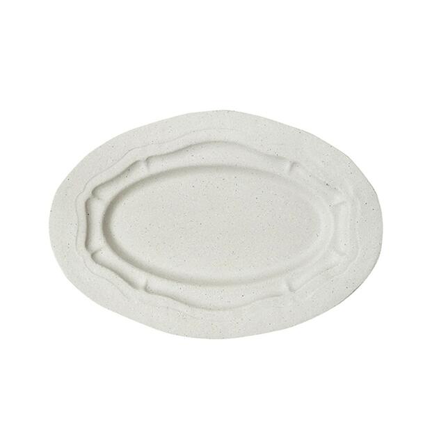 Plat Ovale Réfectoire Sable Mat jars ceramiste jars ceramiste