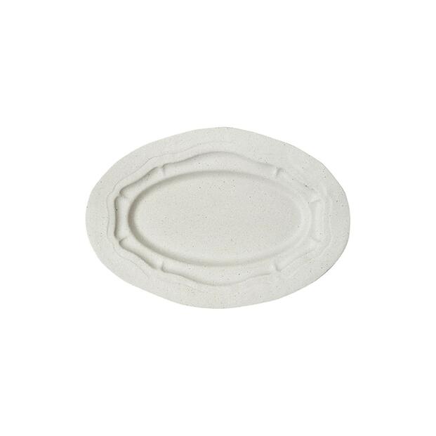 Plat Ovale Réfectoire Sable Mat jars ceramiste jars ceramiste