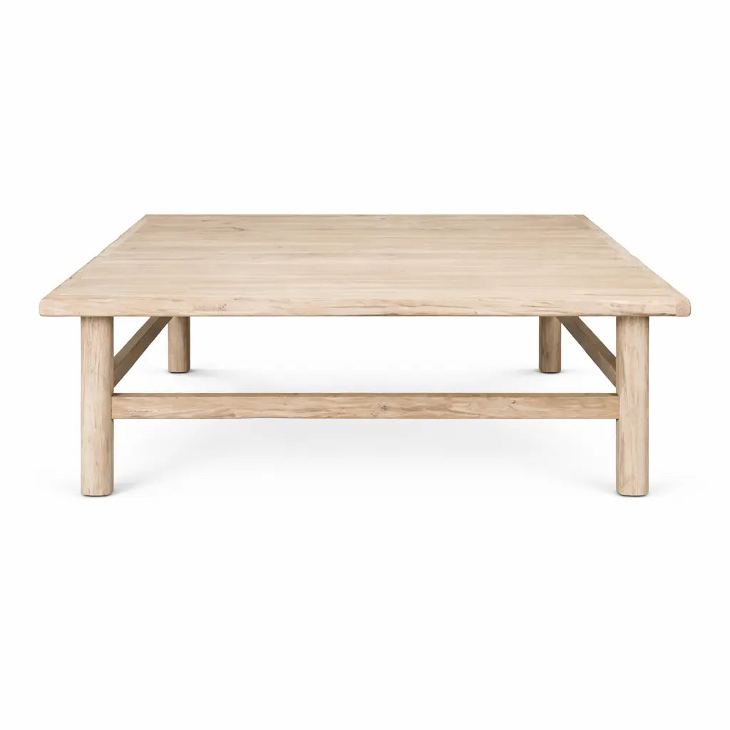 Table Basse Carrée en orme ancien recyclé - Amsterdam Déco