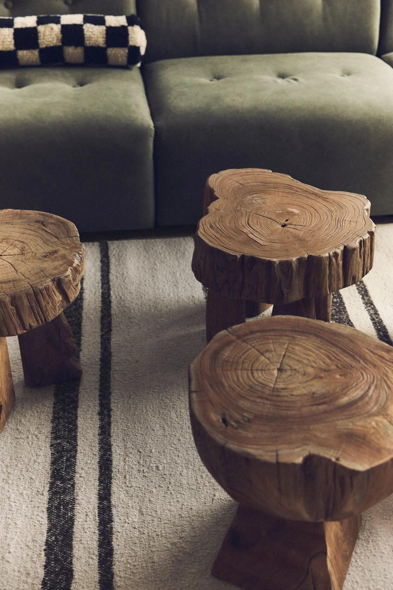 Tabouret en bois Log - Amsterdam Déco