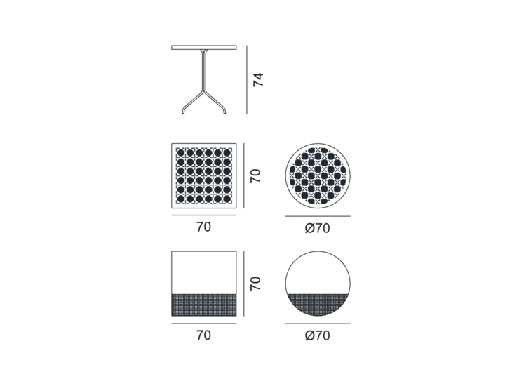 Brise Table N° 33 & 34 & 38 Gervasoni Gervasoni