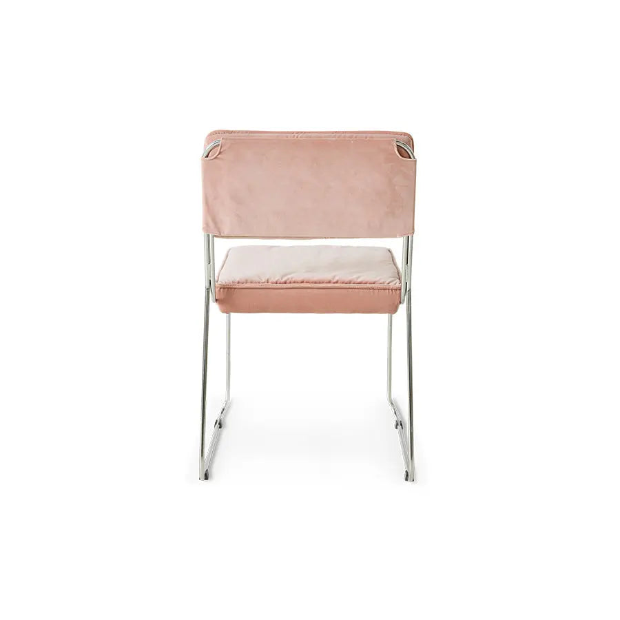 chaise endless velours rose HK Living