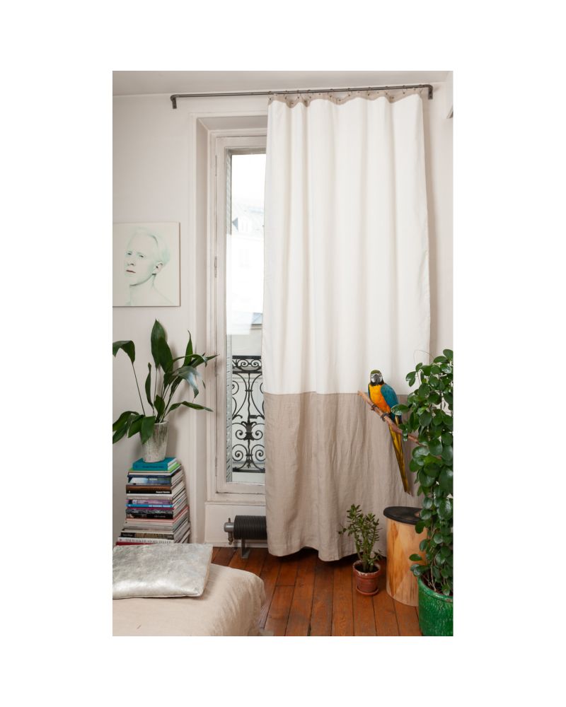 Rideaux Duo en Fil d'Indienne - Élégance Artisanale Amsterdam Déco