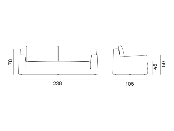 Canapé Loll 12 Gervasoni Gervasoni