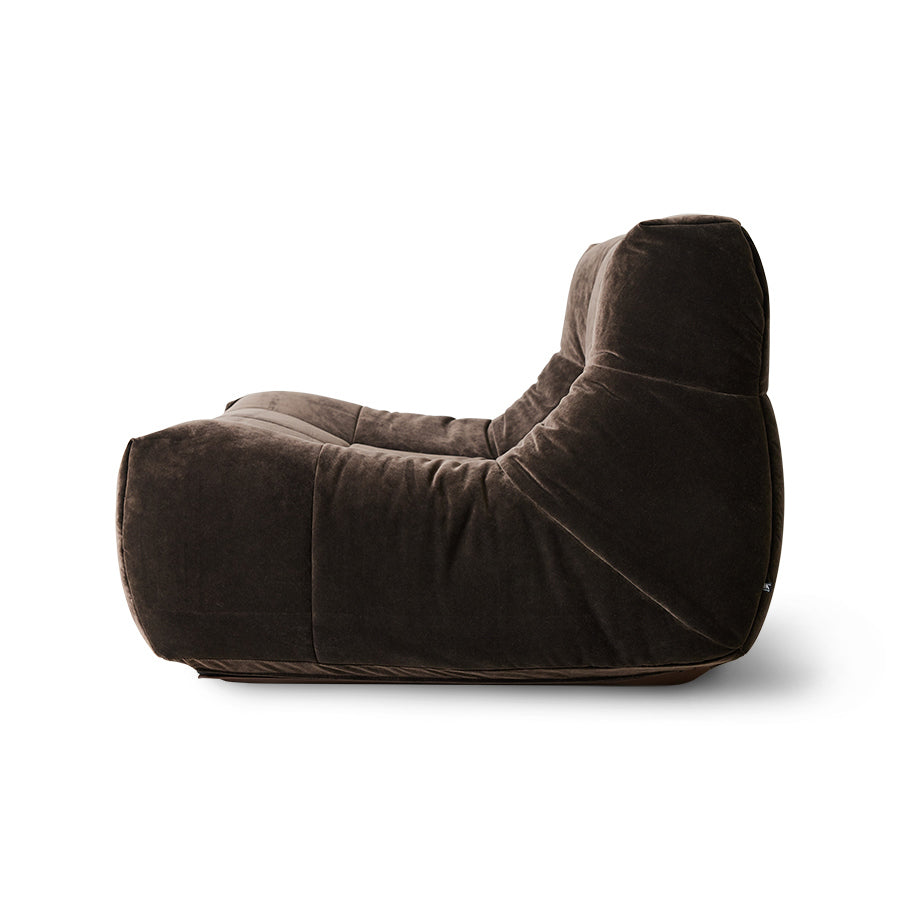Lazy Lounge Chair Royal Velvet Espresso hk living hk living