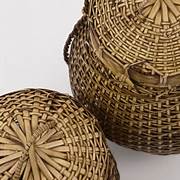 Lot de 2 Paniers avec couvercles Balie Couleur naturel Amsterdam Deco Dev