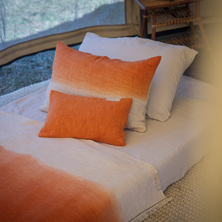 Coussin en Coton Couleur Mandarine Bed & Philosophy Bed & Philosophy