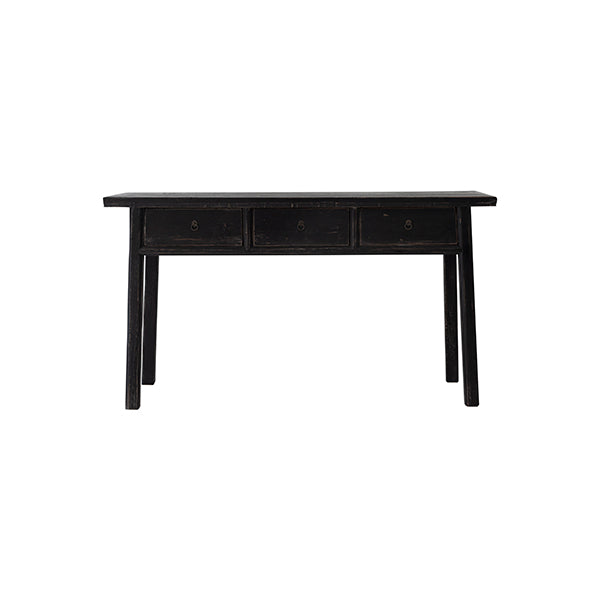 console-vintage-bois-ancien-noir