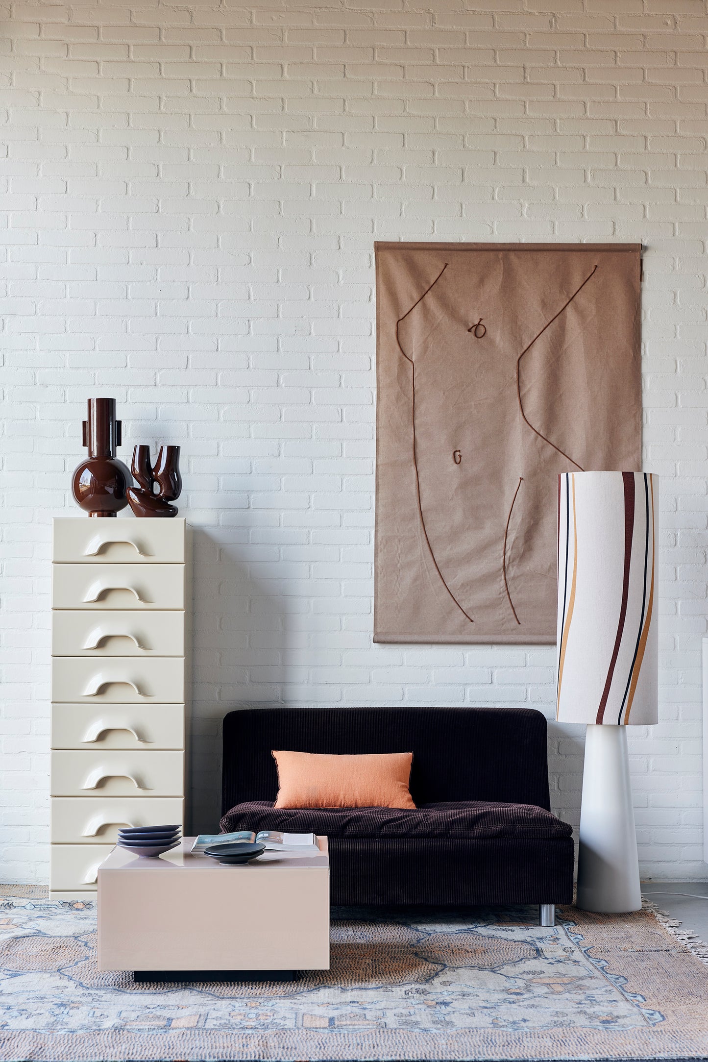 lampadaire cône XL Crème - HK LIving