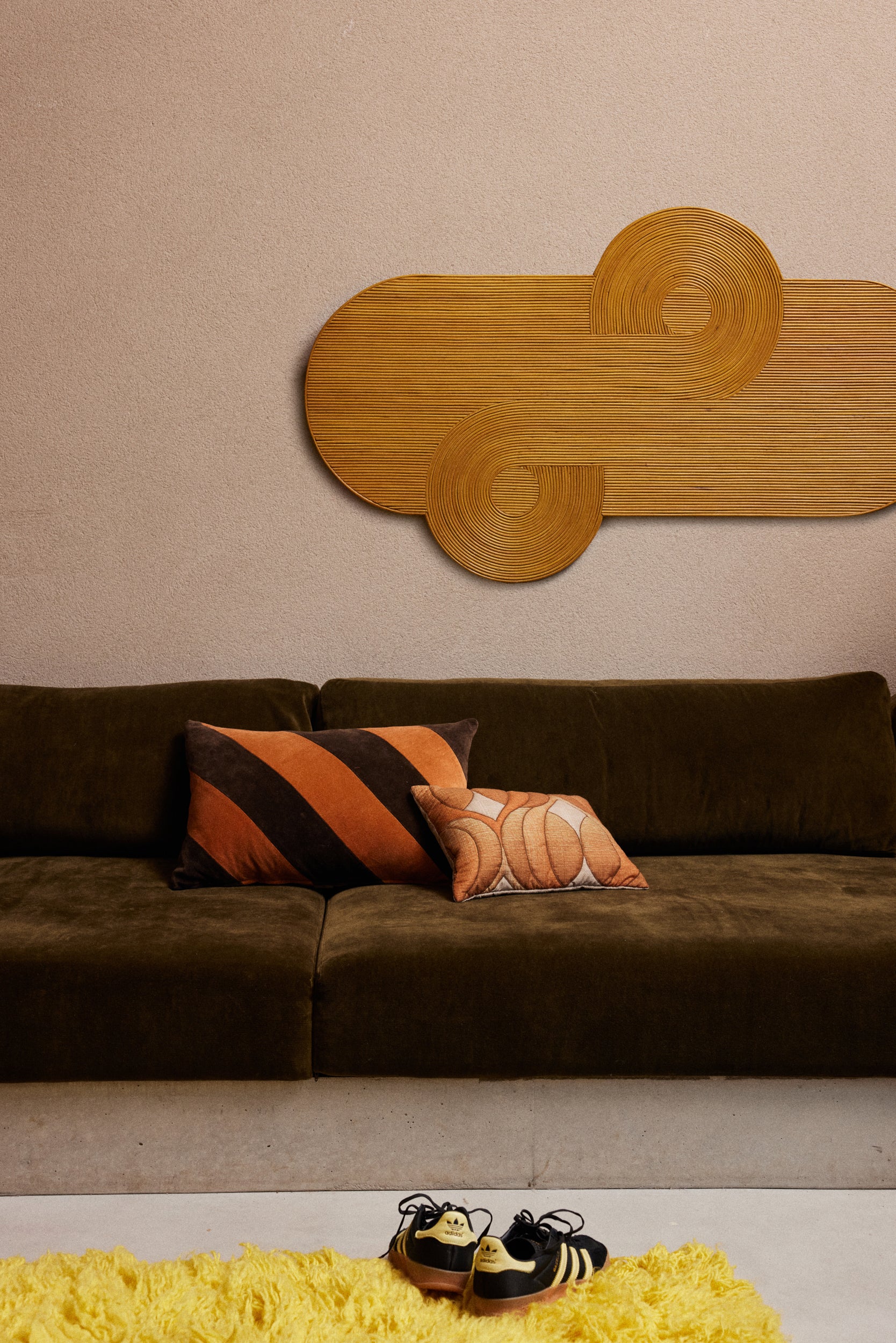 Panneau Mural en Rotin Curl hk living hk living