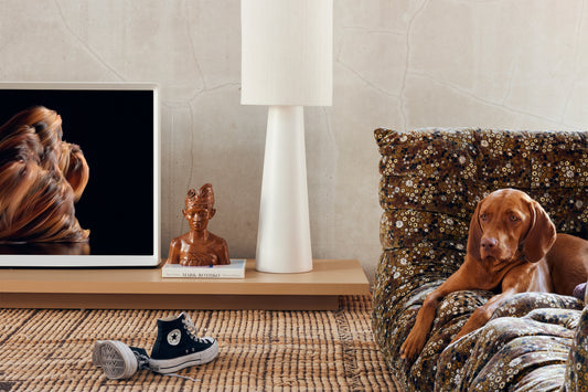 lampadaire cône XL Crème - HK LIving