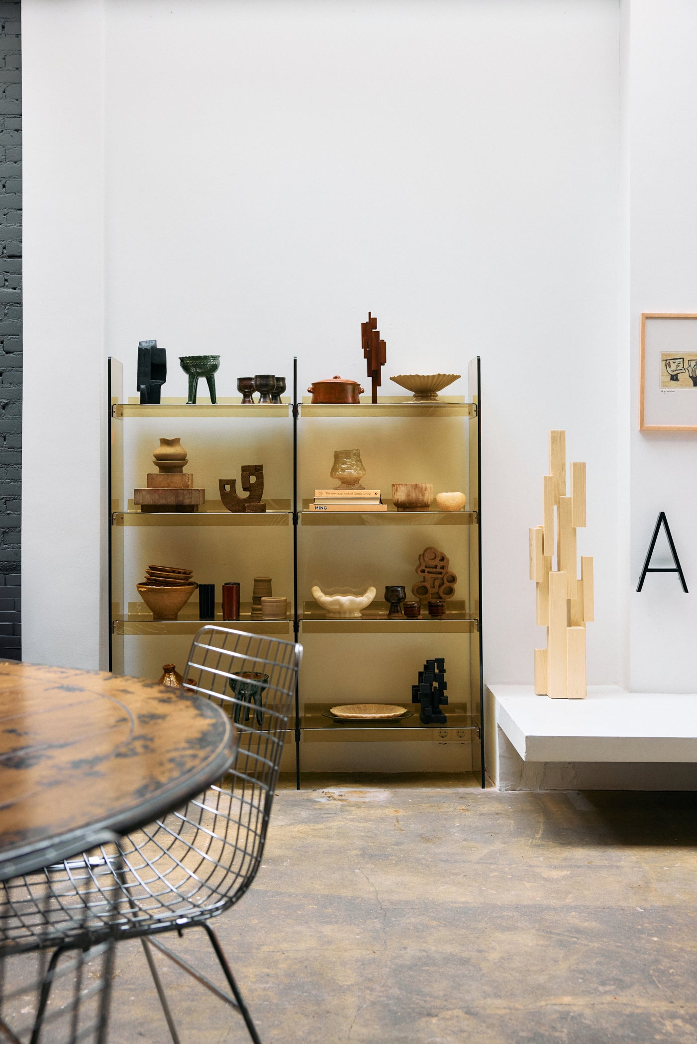 Étagère Acrylique 160 cm Vert Olive - HK Living | Meuble Modulable Plexiglas