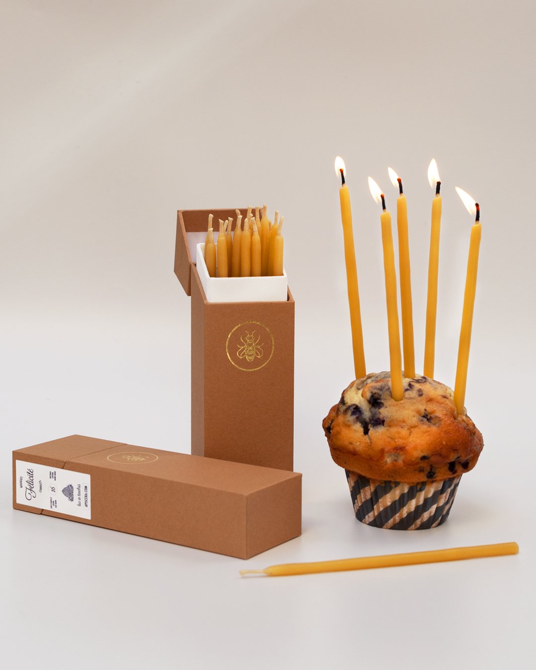 Bougies Apicera - anniversaire en cire d’abeille Apicera