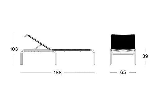 Bain de soleil LOOP SUNLOUNGER Vincent Sheppard