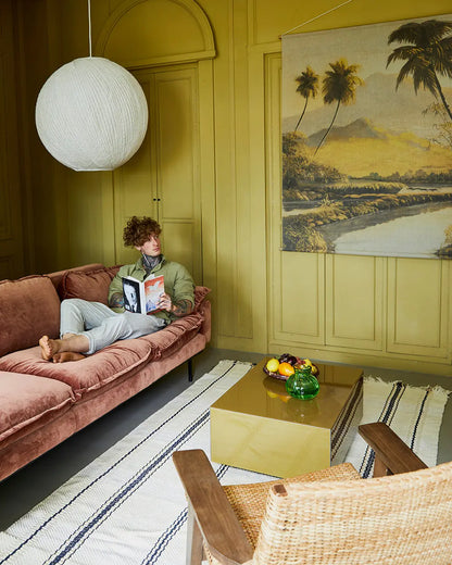Canapé HK Living Retro 3-Seats velours royal HK Living