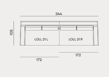 Canapé Gervasoni Loll modular N° 3 Gervasoni Gervasoni