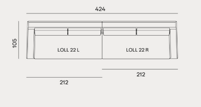 Canapé Gervasoni Loll modular N° 4 Gervasoni Gervasoni