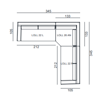 Canapé Gervasoni Loll modular N° 6 Gervasoni Gervasoni