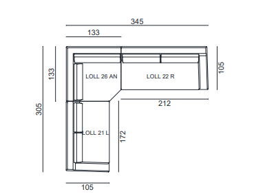 Canapé Gervasoni Loll modular N° 7 Gervasoni Gervasoni