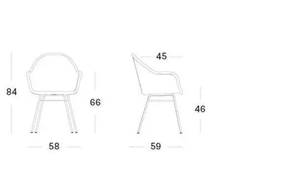 Chaise Avril HB pietement metal Vincent Sheppard