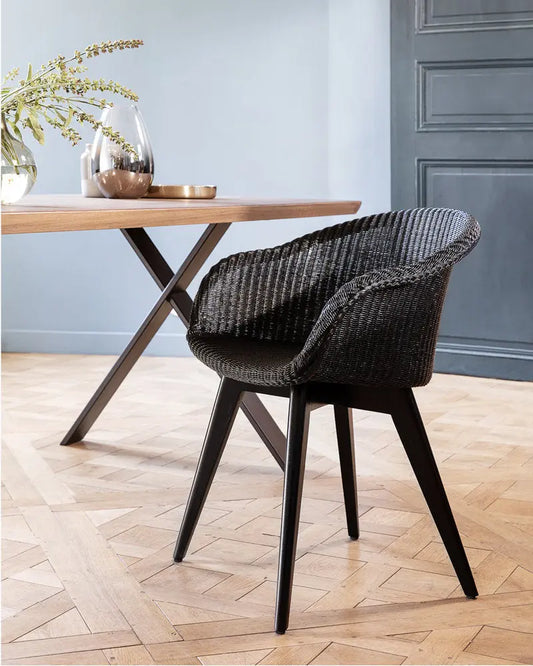 Chaise Avril pietement bois noir Vincent Sheppard