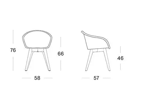 Chaise Avril pietement chene naturel Vincent Sheppard