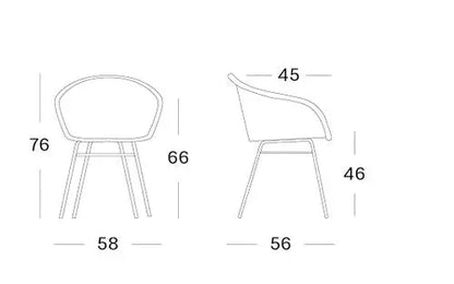 Chaise Avril pietement métal Vincent Sheppard