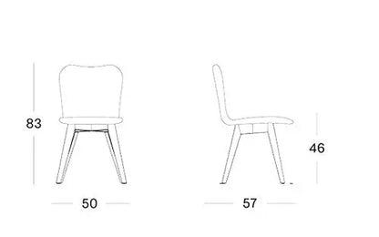 Chaise Lily pietement chene naturel Vincent Sheppard