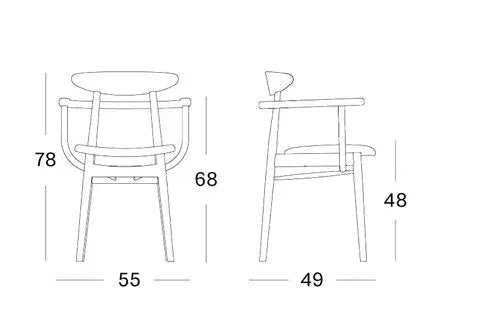 Chaise Teo avec accoudoirs Vincent Sheppard