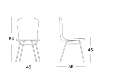 Chaise Yann pietement bois noir Vincent Sheppard