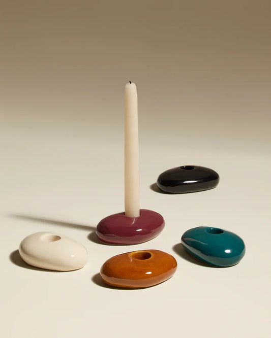 Bougeoir Stone couleur fauve Maison Sarah Lavoine