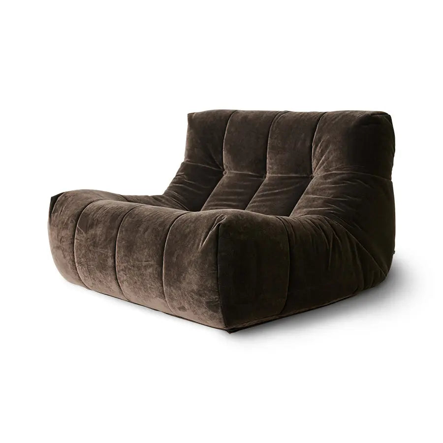 Fauteuil HK Living Lazy royal Velvet expresso HK Living