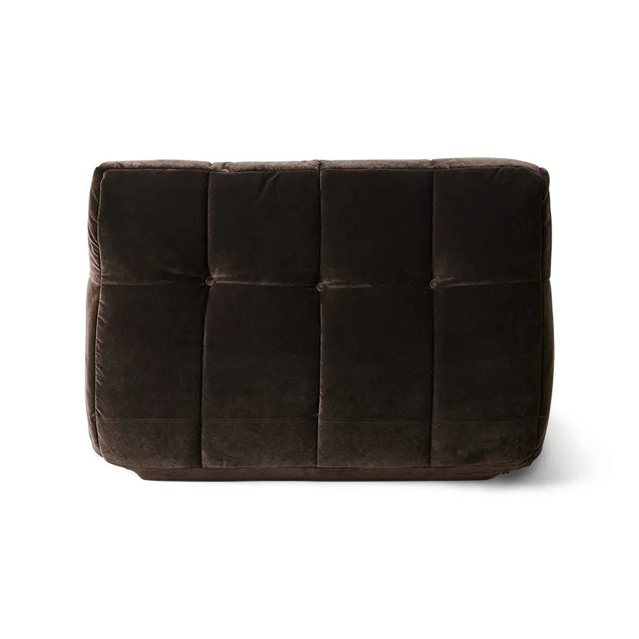 Fauteuil HK Living Lazy royal Velvet expresso HK Living