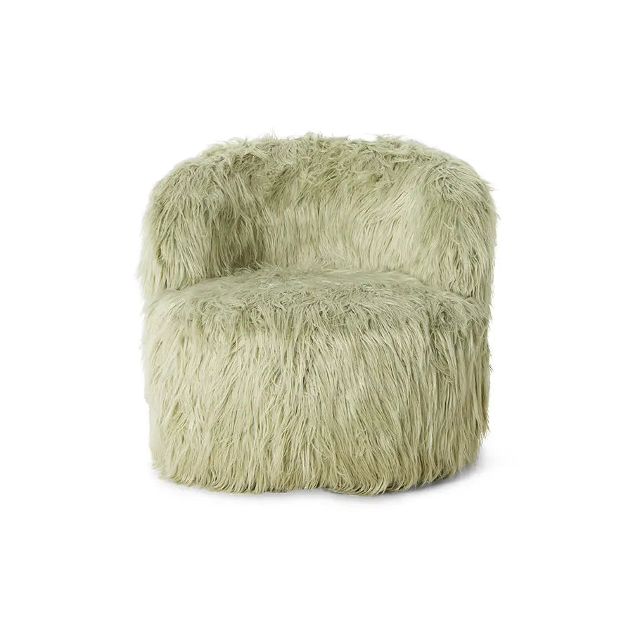 Fluffy chair milky mint