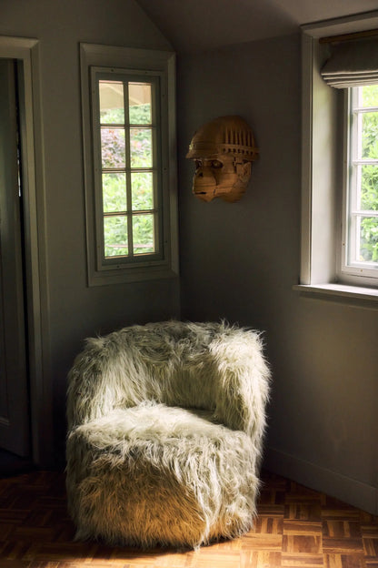Fluffy chair milky mint