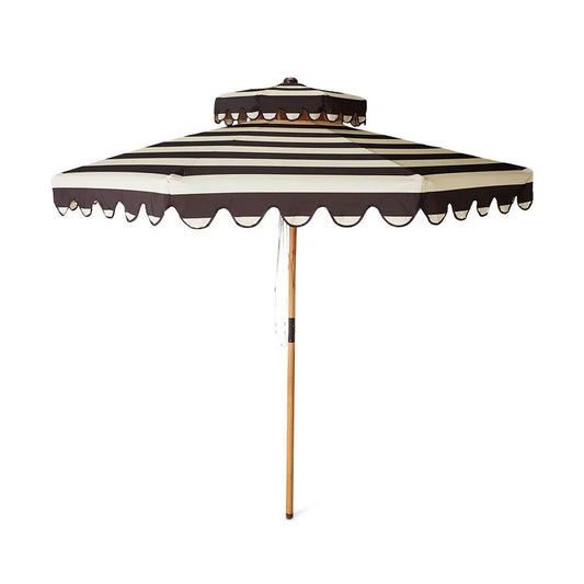 Parasol rayé stracciatella - Amsterdam Déco