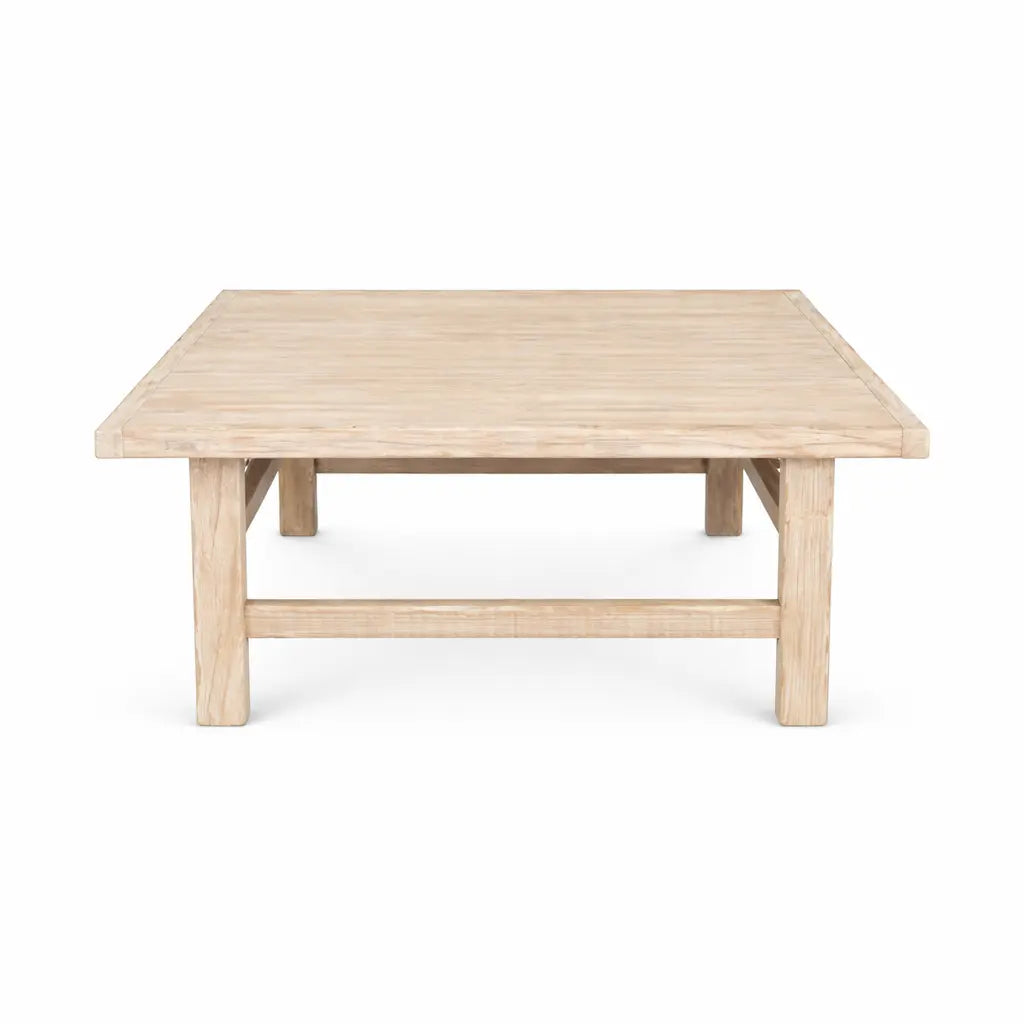 Table Basse Carrée en orme ancien recyclé - Amsterdam Déco