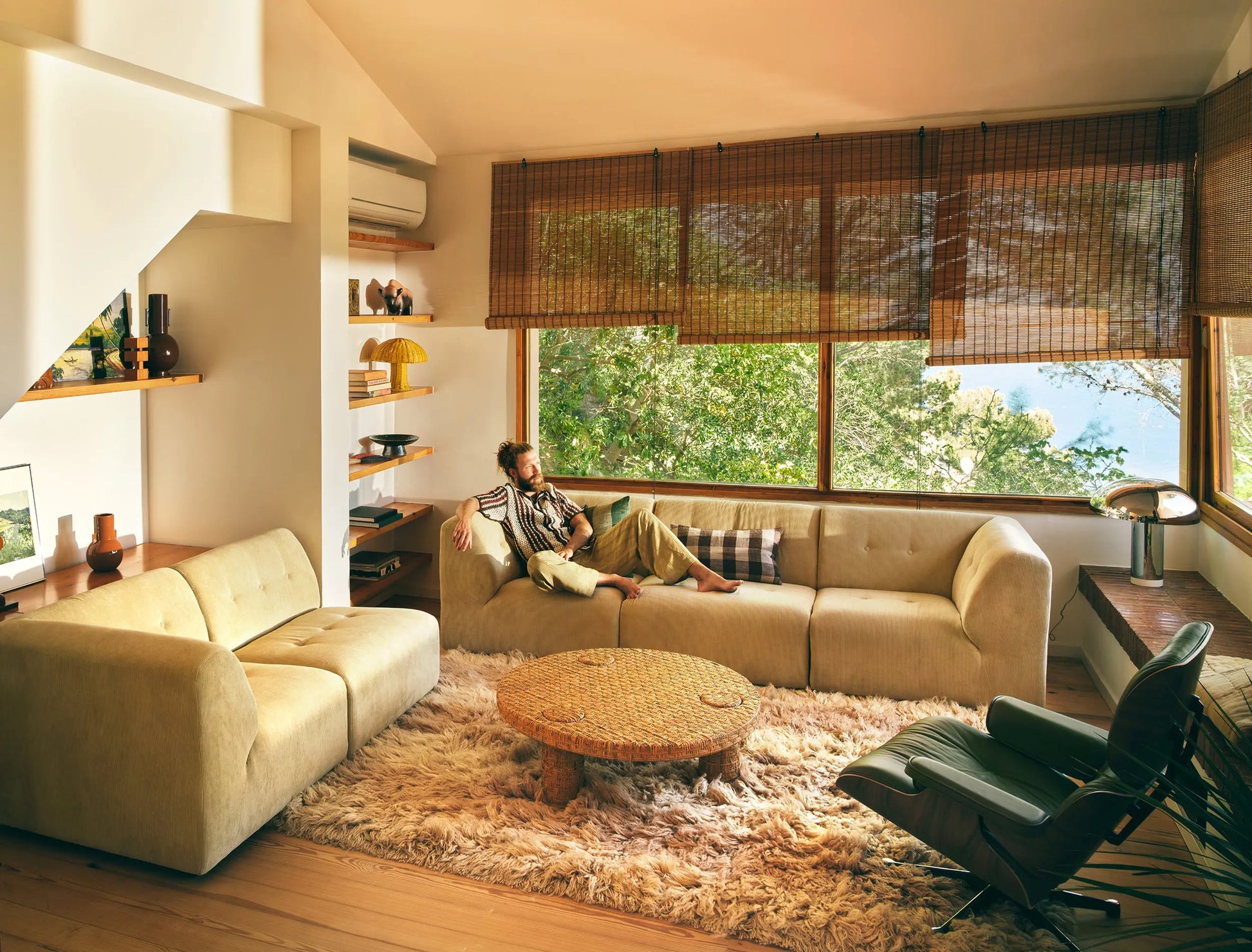 Table basse en rotin - Amsterdam Déco