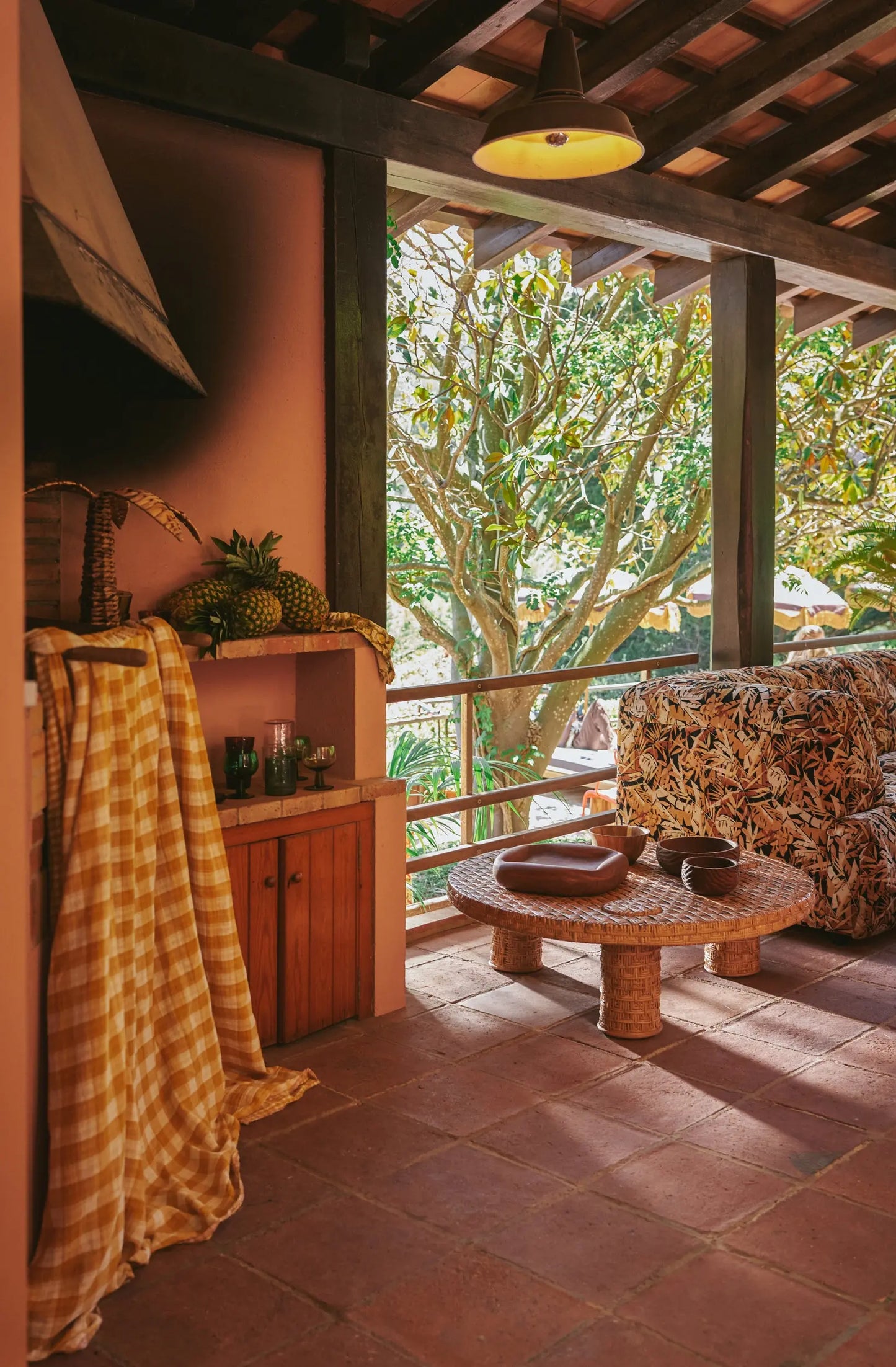 Table basse en rotin - Amsterdam Déco