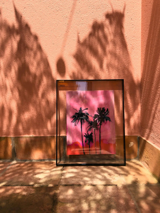 Tableau Palmiers dans un cadre acrylique - Amsterdam Déco