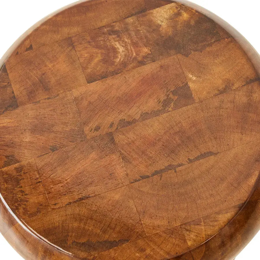 Tabouret en bois chesnut - Amsterdam Déco