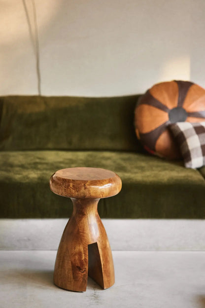 Tabouret en bois chesnut - Amsterdam Déco