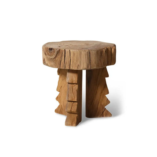 Tabouret en bois sculpté - Amsterdam Déco