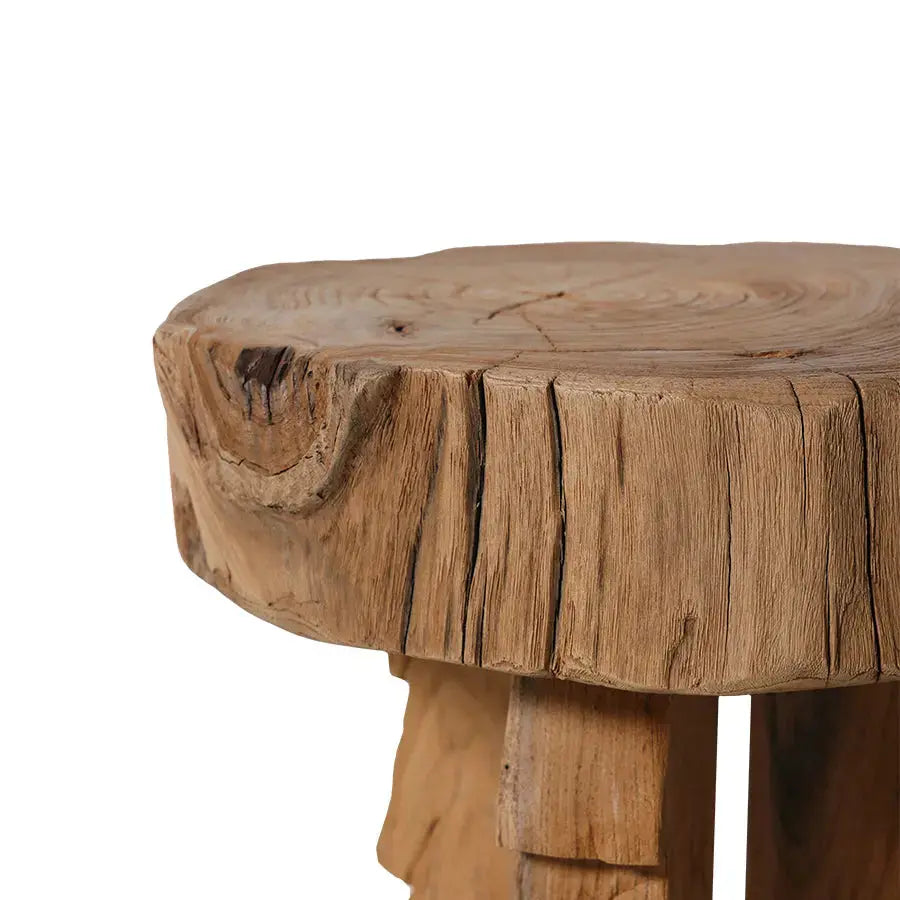 Tabouret en bois sculpté - Amsterdam Déco