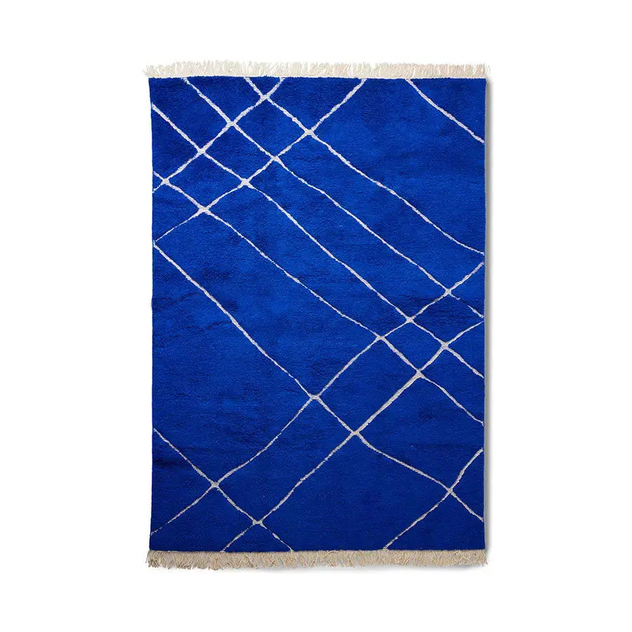 Tapis Cobalt en laine fait main - Amsterdam Déco