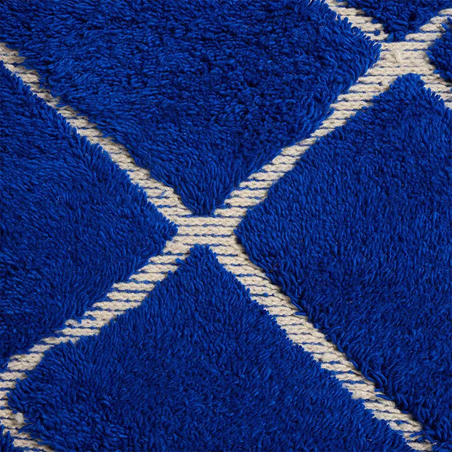 Tapis Cobalt en laine fait main - Amsterdam Déco