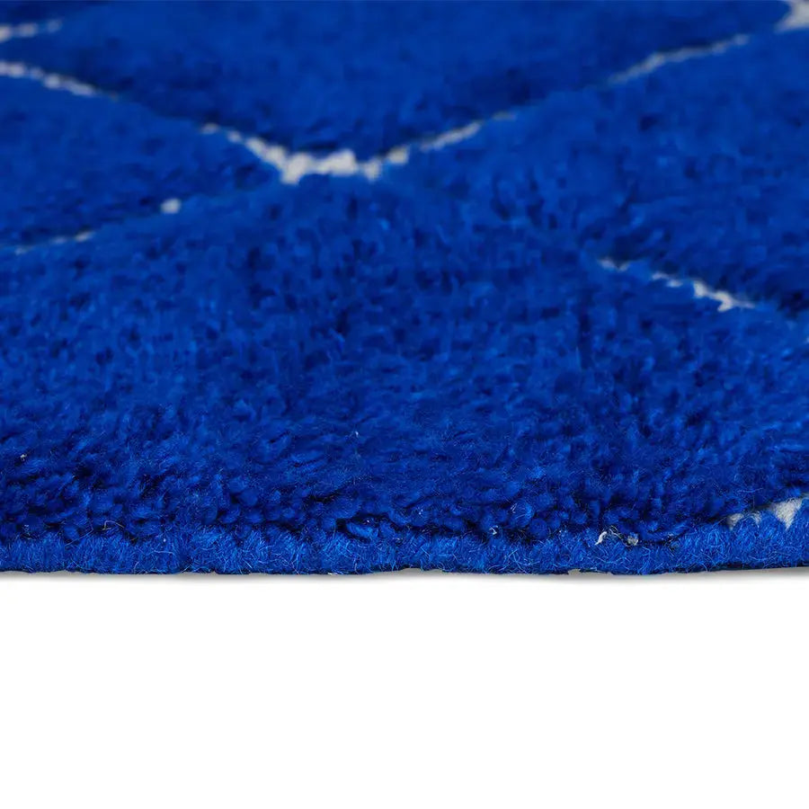 Tapis Cobalt en laine fait main - Amsterdam Déco